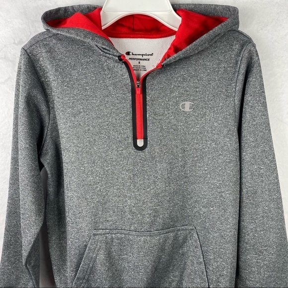 [Champion] Gray Quarter Zip Hoodie - Picture 2 of 3